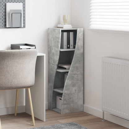 Corner Cabinet Concrete Grey 32x32x102cm Engineered Wood