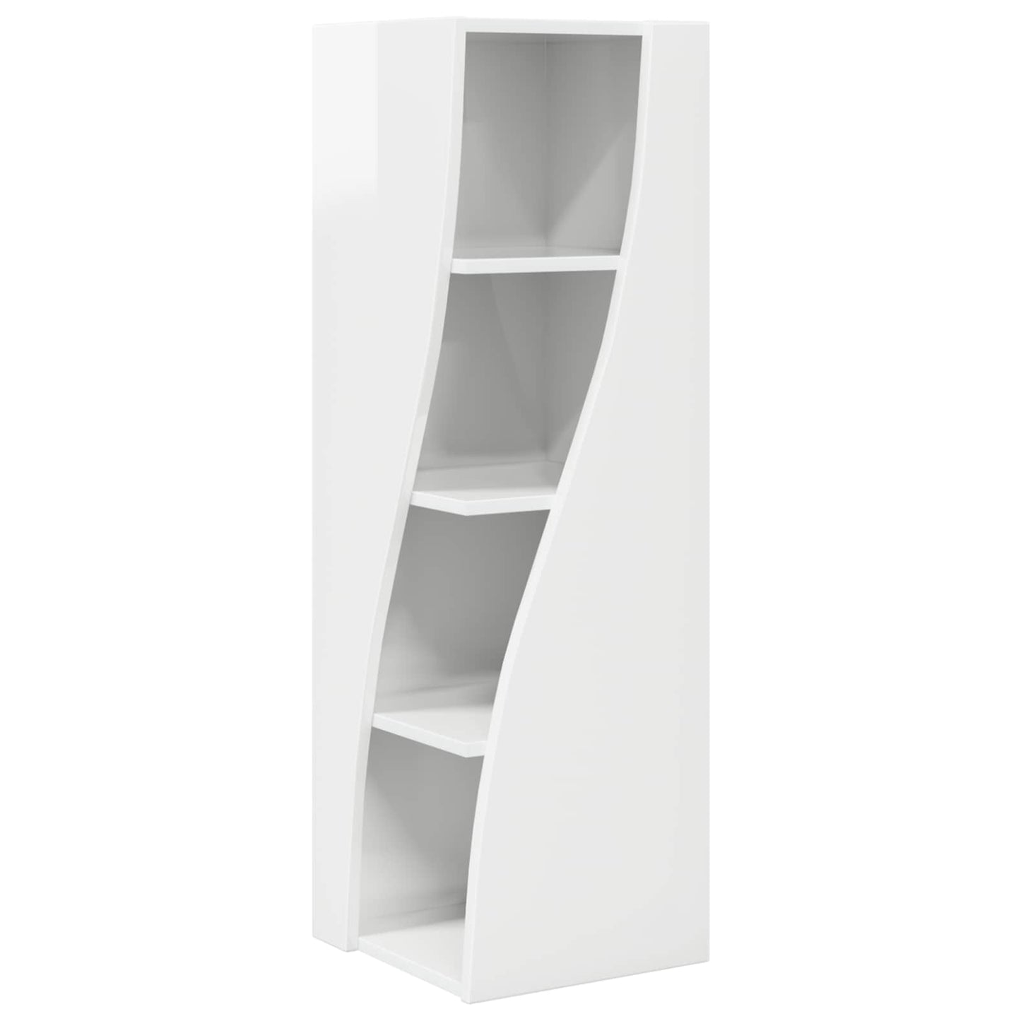 Corner Cabinet High Gloss White 32x32x102cm Engineered Wood