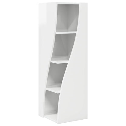 Corner Cabinet High Gloss White 32x32x102cm Engineered Wood