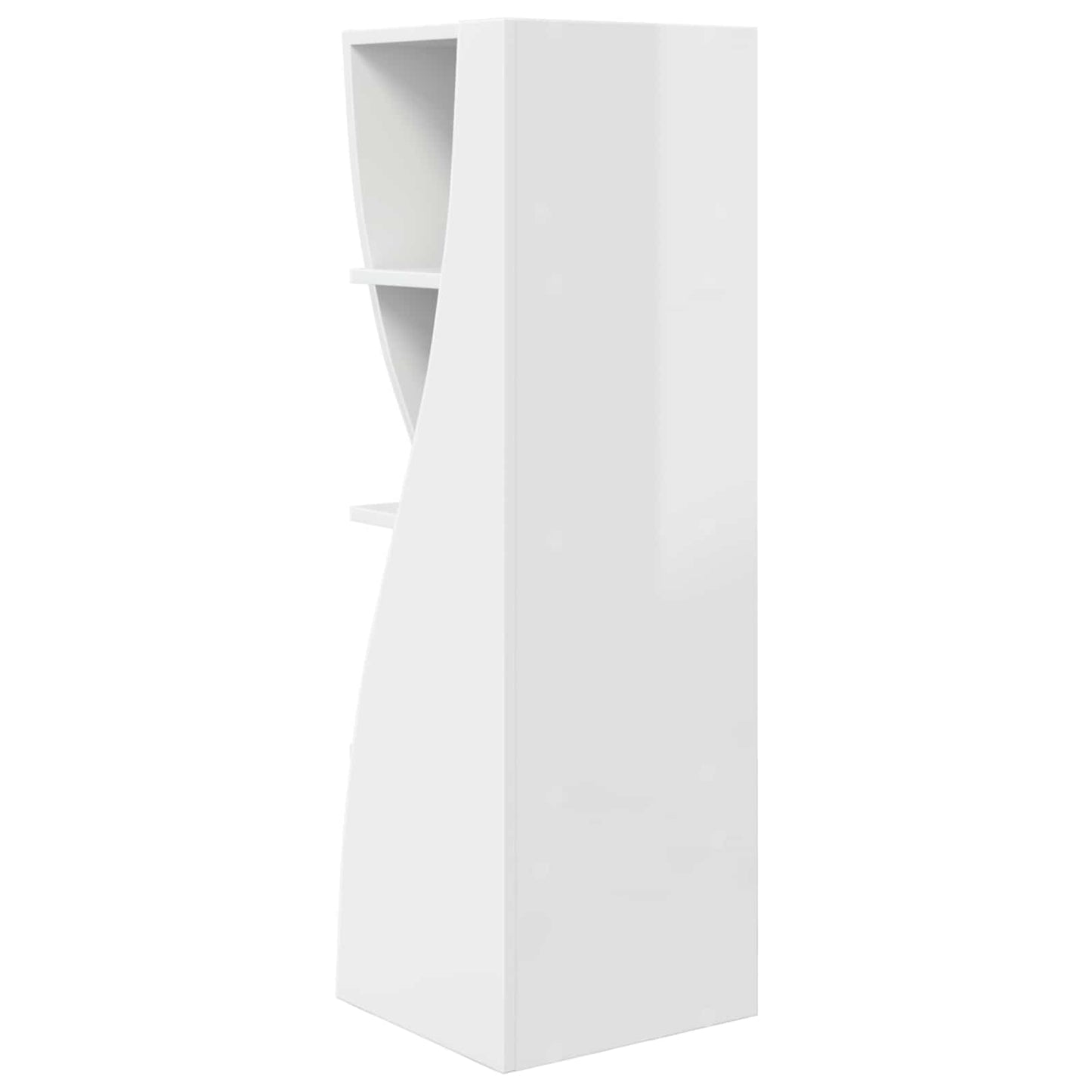 Corner Cabinet High Gloss White 32x32x102cm Engineered Wood