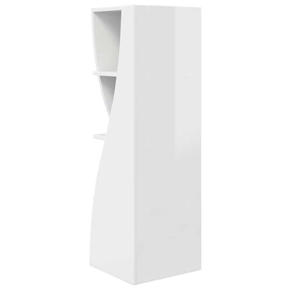 Corner Cabinet High Gloss White 32x32x102cm Engineered Wood