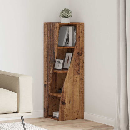 Corner Cabinet Old Wood 32x32x102cm Engineered Wood