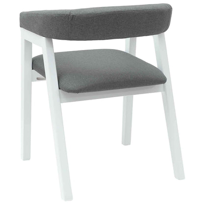 Dining Chairs 2 pcs White 54 x 57 x 73 cm Solid Rubber Wood