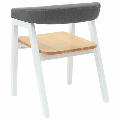 Dining Chairs 2 pcs White 54 x 57 x 73 cm Solid Rubber Wood
