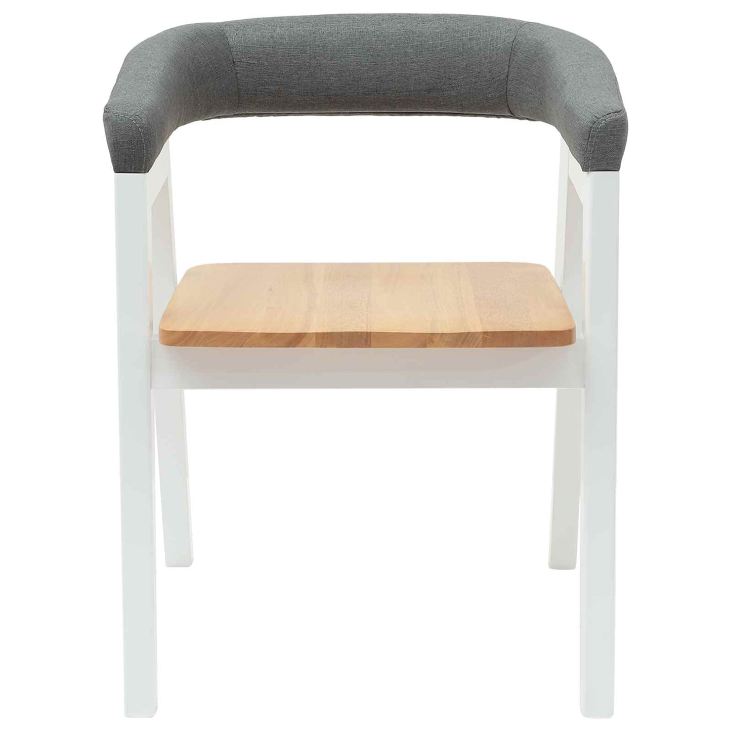 Dining Chairs 2 pcs White 54 x 57 x 73 cm Solid Rubber Wood