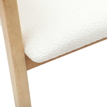 Dining Chairs 2 pcs Natural 54 x 57 x 73 cm Solid Rubber Wood