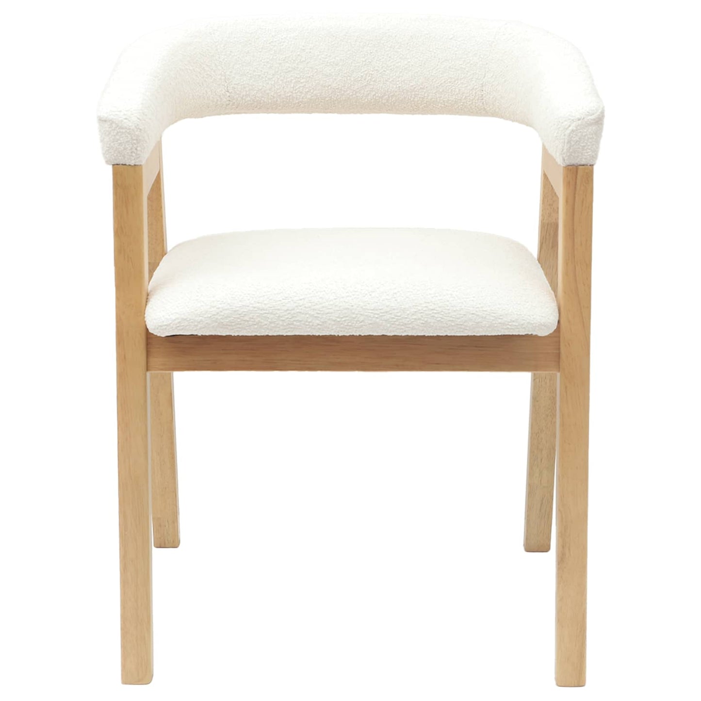 Dining Chairs 2 pcs Natural 54 x 57 x 73 cm Solid Rubber Wood