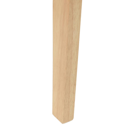 Dining Chairs 2 pcs Natural 42 x 47.5 x 81 cm Solid Rubber Wood