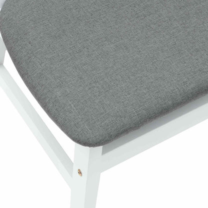 Dining Chairs 2 pcs White 42 x 47.5 x 81 cm Solid Rubber Wood