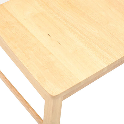Dining Chairs 2 pcs Natural 43 x 54 x 89 cm Solid Rubber Wood