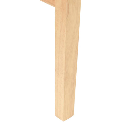 Dining Chairs 2 pcs Natural 43 x 54 x 89 cm Solid Rubber Wood