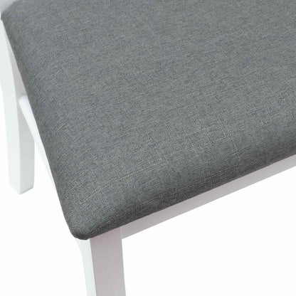 Dining Chairs 2 pcs White 50 x 52.5 x 91 cm Solid Rubber Wood