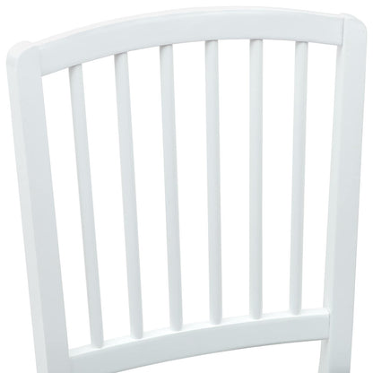Dining Chairs 2 pcs White 50 x 52.5 x 91 cm Solid Rubber Wood
