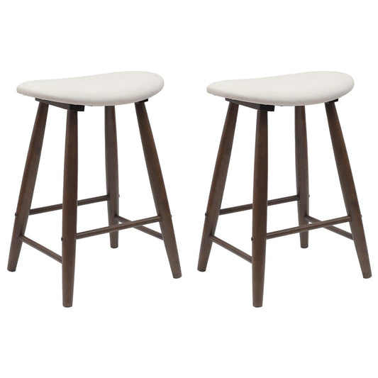 Dining Chairs 2 pcs Solid Rubber Wood Light Brown