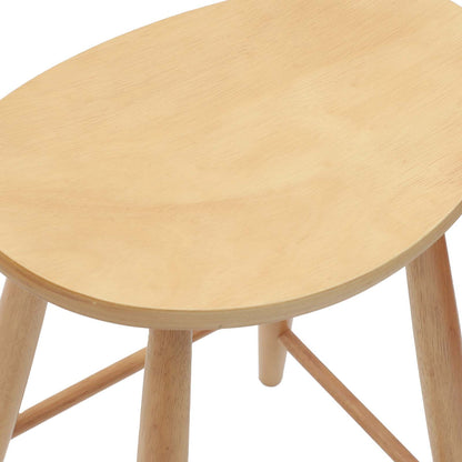 Dining Chairs 2 pcs Natural 46 x 37 x 63 cm Solid Rubber Wood