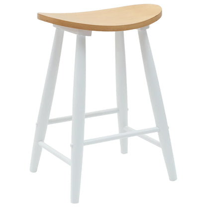 Dining Chairs 2 pcs White 46 x 37 x 63 cm Solid Rubber Wood