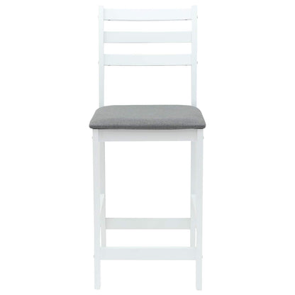 Dining Chairs 2 pcs White 40 x 47.5 x 99.5 cm Solid Rubber Wood