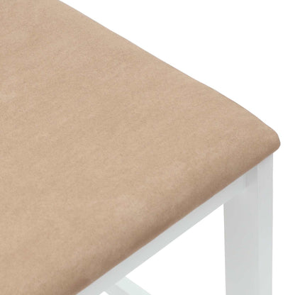 Dining Chairs 2 pcs White 40 x 47.5 x 99.5 cm Solid Rubber Wood