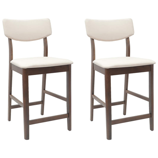 Dining Chairs 2 pcs Solid Rubber Wood Light Brown