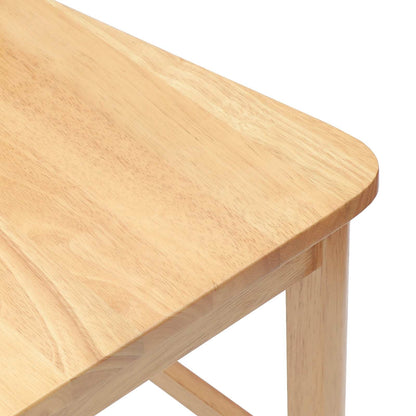 Dining Chairs 2 pcs Natural 48 x 49 x 95 cm Solid Rubber Wood