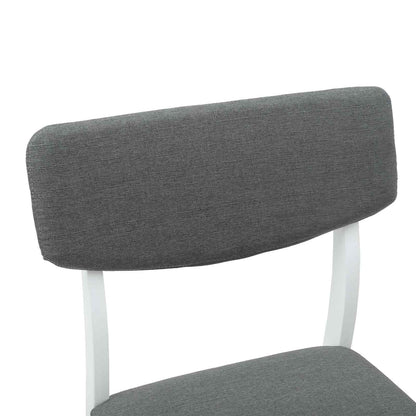 Dining Chairs 2 pcs White 48 x 49 x 95 cm Solid Rubber Wood