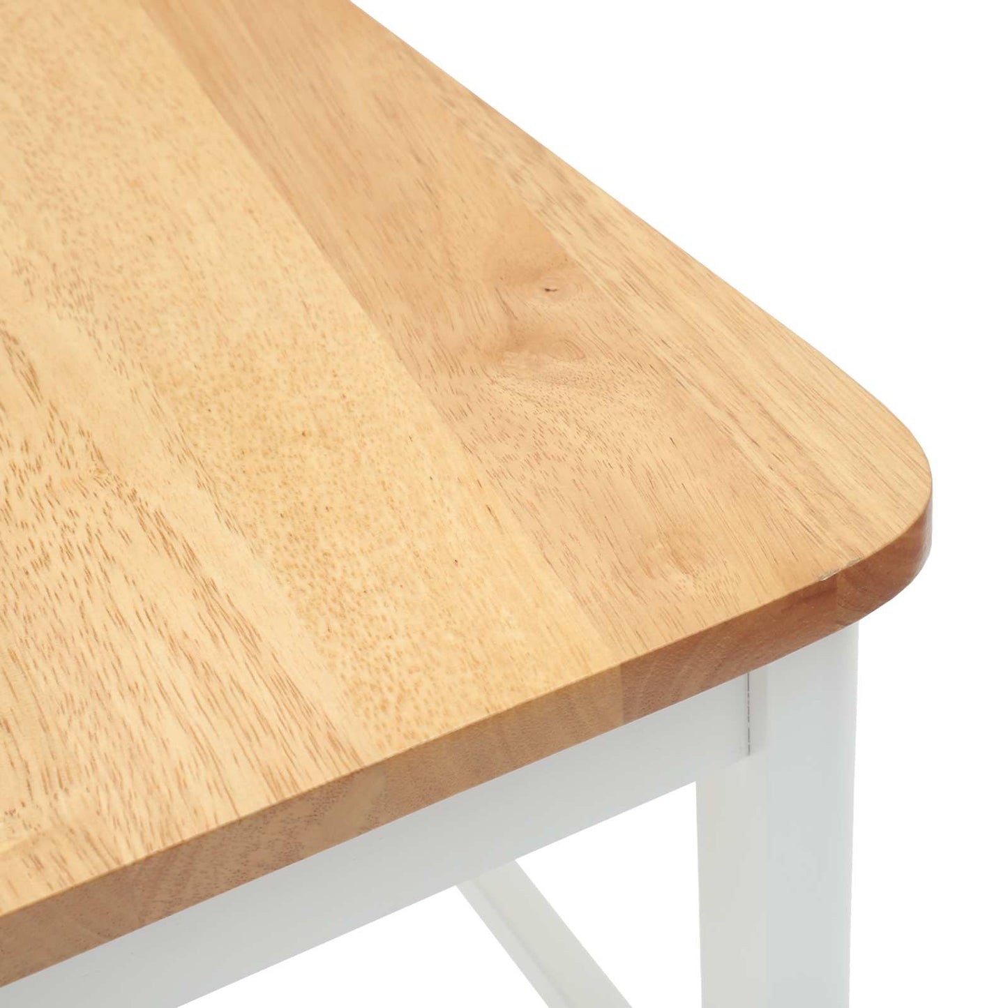 Dining Chairs 2 pcs White 48 x 49 x 95 cm Solid Rubber Wood