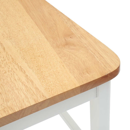 Dining Chairs 2 pcs White 48 x 49 x 95 cm Solid Rubber Wood