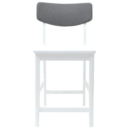 Dining Chairs 2 pcs White 48 x 49 x 95 cm Solid Rubber Wood
