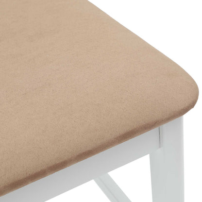 Dining Chairs 2 pcs White 48 x 49 x 95 cm Solid Rubber Wood