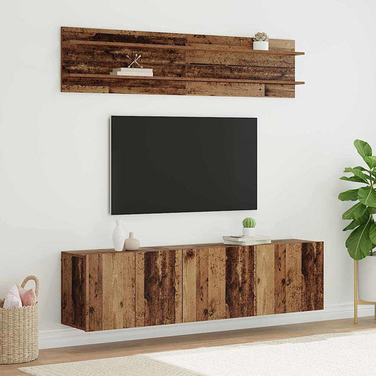 TV Units 6 pcs Old wood Engineered wood