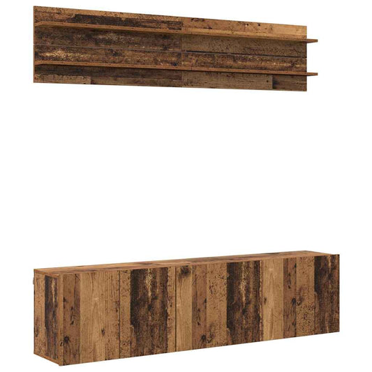 TV Units 6 pcs Old wood Engineered wood