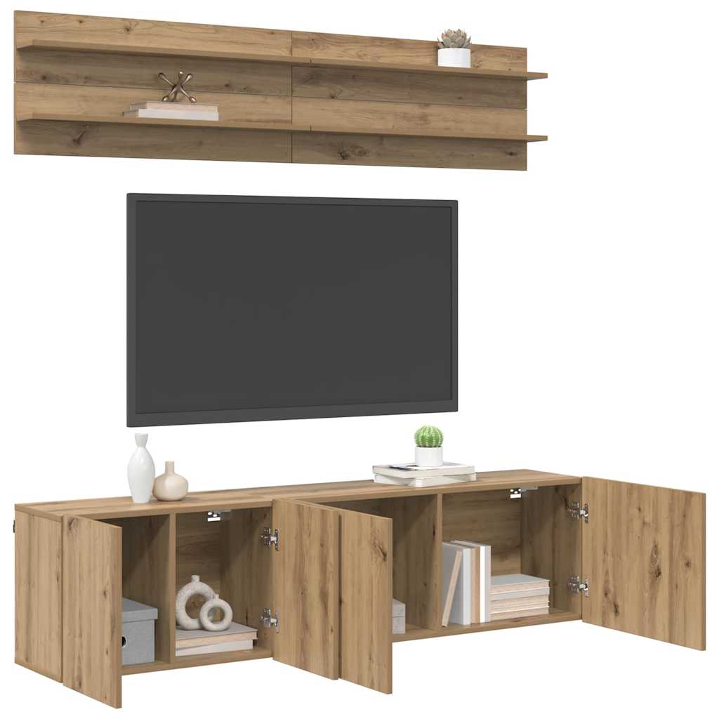 TV Units 6 pcs Artisan oak Engineered wood