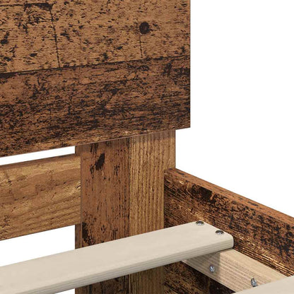 Bed Frame with Headboard Old Wood 140 x 190 cm Engineered Wood