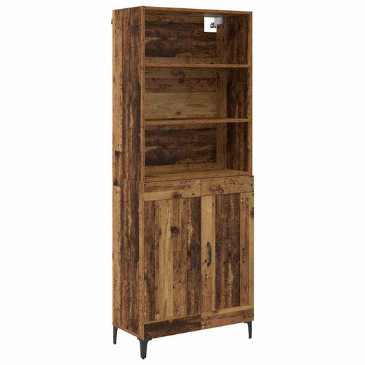 Highboard 2 pcs Old wood 69.5 x 34 x 180 cm Engineered Wood