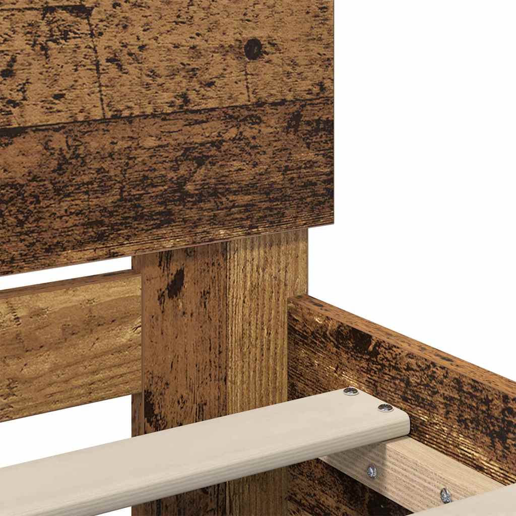 Bed Frame with Headboard Old Wood 150 x 200 cm Engineered Wood