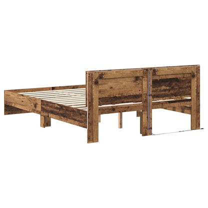 Bed Frame with Headboard Old Wood 150 x 200 cm Engineered Wood