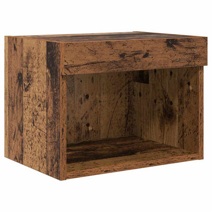 TV Wall Units with LED with LED 5 pcs Old wood Engineered Wood