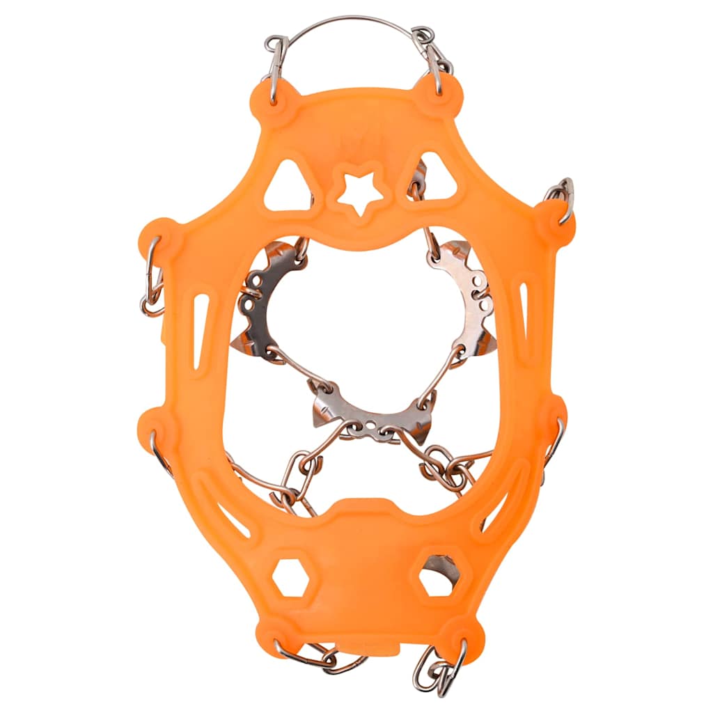 Ice Cleats for Shoes with 10 Spikes Orange S Stainless Steel
