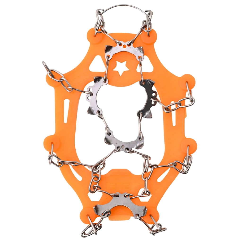 Ice Cleats for Shoes with 10 Spikes Orange S Stainless Steel
