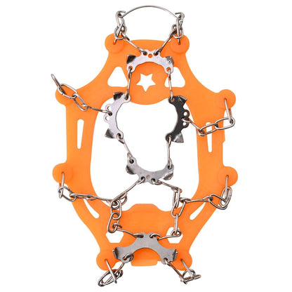 Ice Cleats for Shoes with 10 Spikes Orange S Stainless Steel