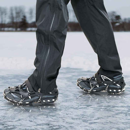 Ice Cleats for Shoes Black M Stainless Steel