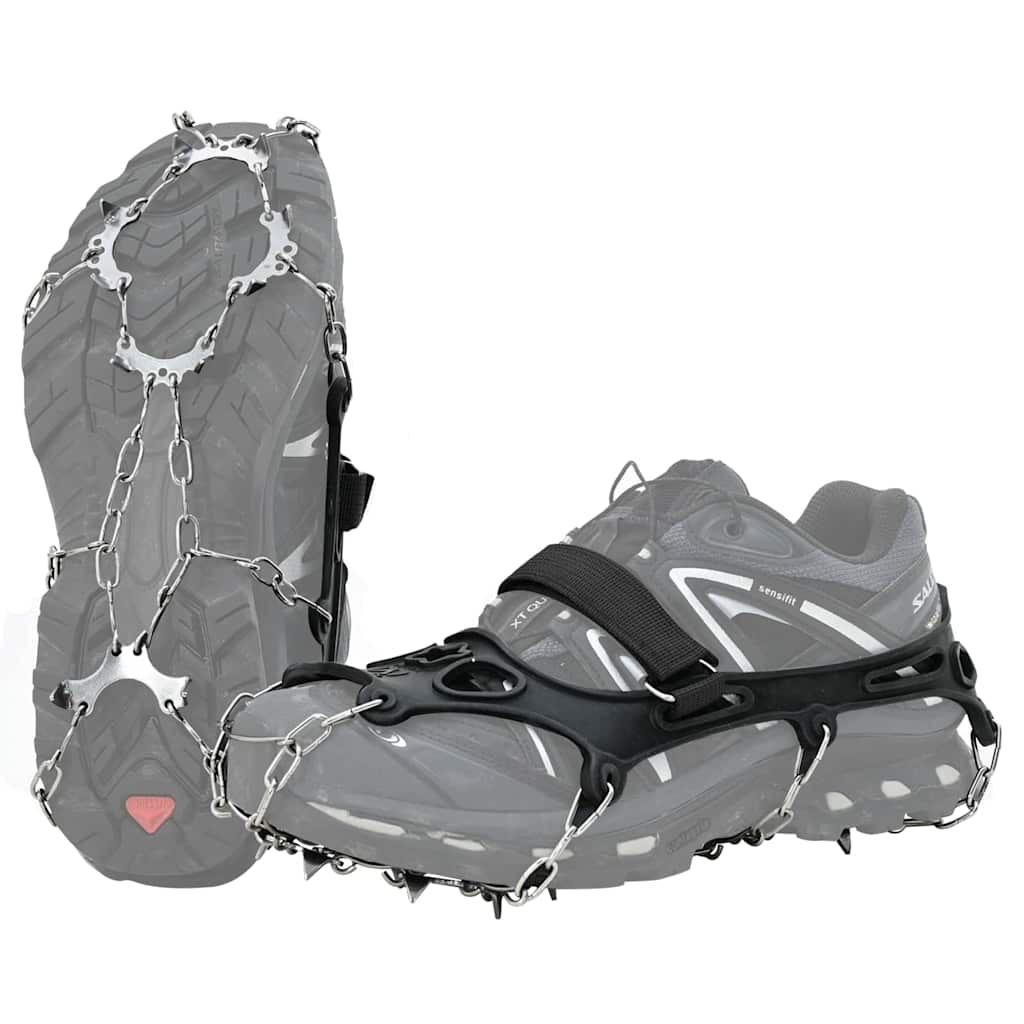 Ice Cleats for Shoes Black M Stainless Steel