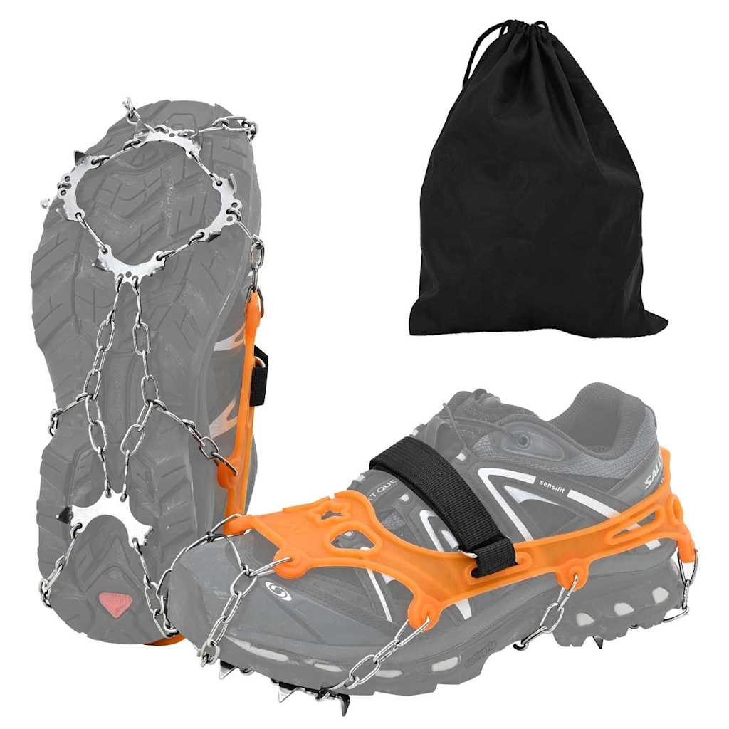 Ice Cleats for Shoes Orange XL Stainless Steel