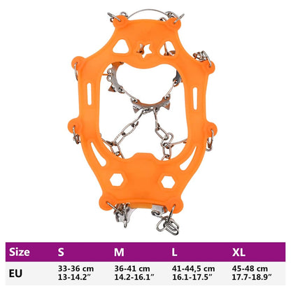 Ice Cleats for Shoes Orange XL Stainless Steel
