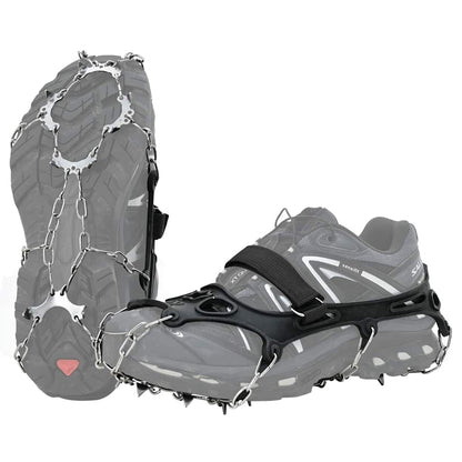 Ice Cleats for Shoes Black XL Stainless Steel