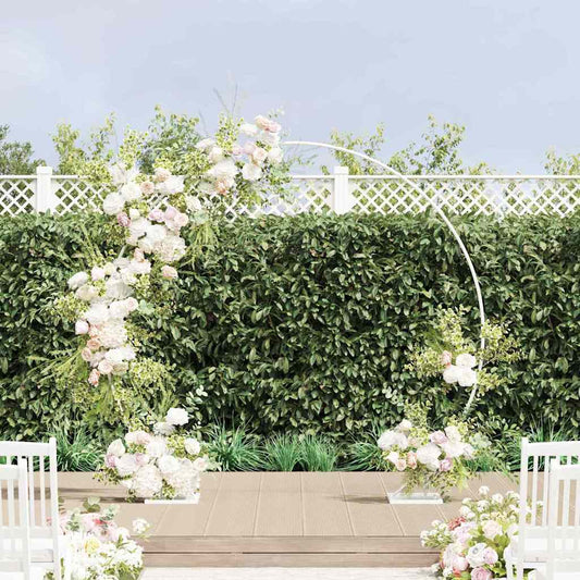 Single Wedding Arch White 220 x 45 x 200 cm Steel