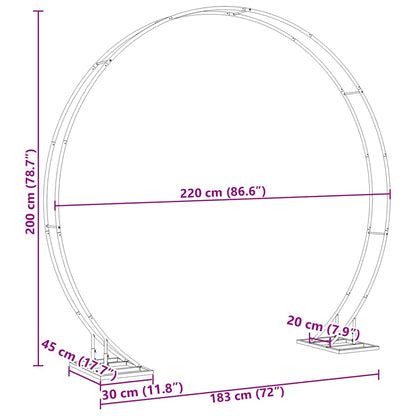 Wedding Arch Gold 220 x 45 x 200 cm Steel
