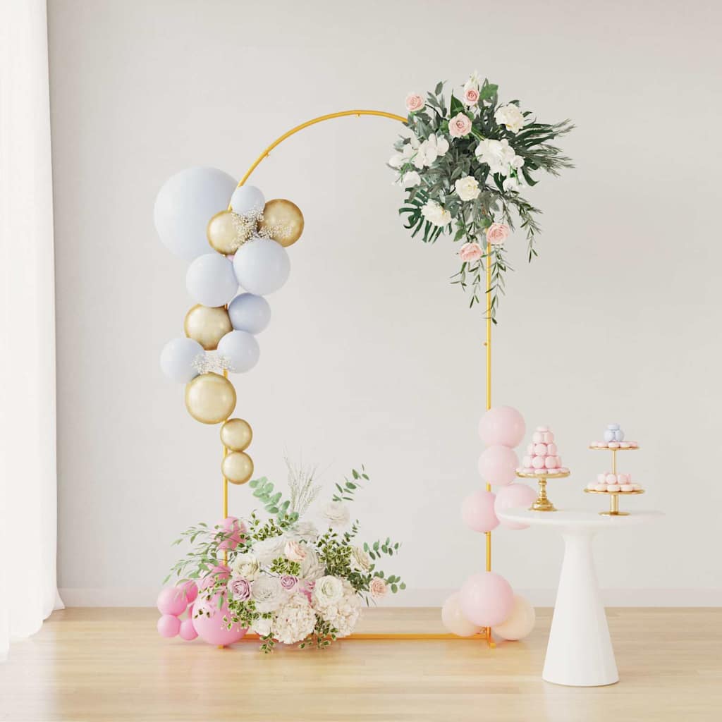 Wedding Arch Gold 100 x 39 x 200 cm Steel