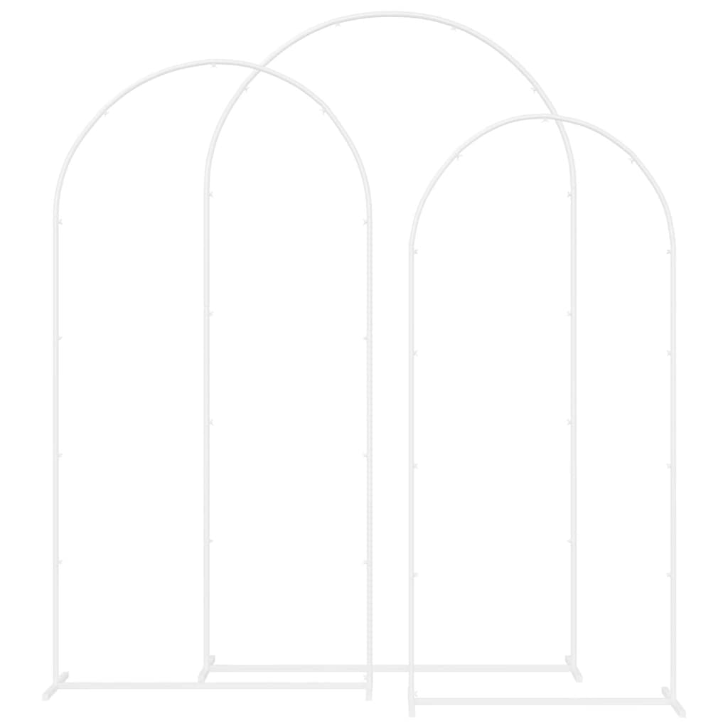 Wedding Arch 3 pcs White Steel