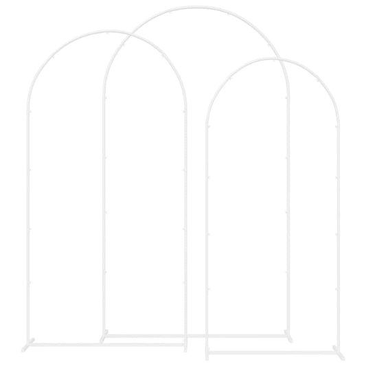 Wedding Arch 3 pcs White Steel